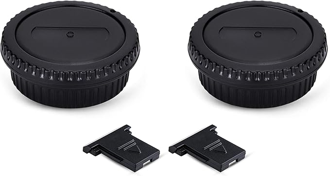 2 Pack EF EF-S Mount Body Cap Cover & Rear Lens Cap for Canon EOS 60D 70D 77D 80D 90D 2000D 4000D 5D Mark III IV 6D 7D Mark II 1DX Rebel T6 T7 T5 T1i T2i T3i T4i T5i T6i T6s T7i T8i SL1 SL2 SL3 & More