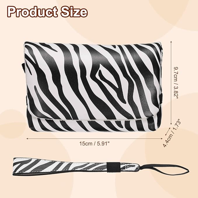 Nexarelle 1Pcs Digital Camera Storage Bag, Nylon Polyester Multi-Purpose Small Portable Storage Bags for Photography CCD Machine Women Men Travel Cosmetic Clutch Purse, Black and White