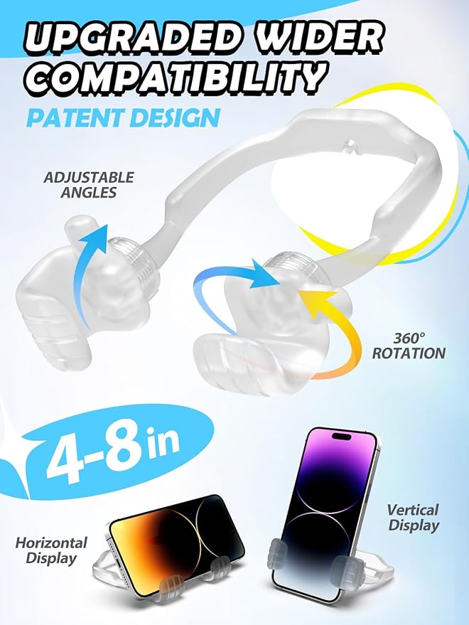 Easter Basket Stuffers Essentials for Teens Girls Boys Kids Adults Cell Phone Stand: UPGRADE Adjustable Thumbs Up Lazy Phone Holder for Desk Cool Gadgets Fun Easter Gifts for Adults Men Women Teenage