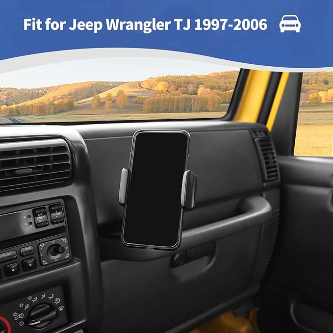 RT-TCZ for Jeep TJ Phone Radio Holder Walkie Talkie Mount Bracket Accessories for Jeep Wrangler TJ 1997-2006