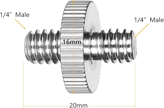 22Pack ChromLives Camera Screw Adapter 1/4 to 1/4 Screw to 3/8 Tripod Adapters Converter Brass Screws Spigot Mount Set for Camera Tripod Monopod Ballhead Flash Light,Combo Pack