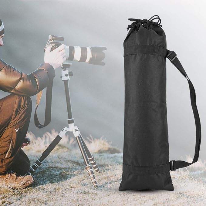 Camera Tripod Carrying Case Portable Photography Tripod Carry Bag Black Camera Tripod Bag Folding Outdoor Oxford Padded Strap (45CM)
