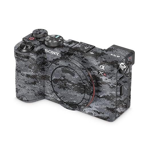 Glossy Glitter Camera Skin Compatible with Sony Alpha 7CR Camera (2023) - Digital Camo - Premium 3M Vinyl Protective Wrap Decal Cover - Easy to Apply | Crafted in The USA by MightySkins