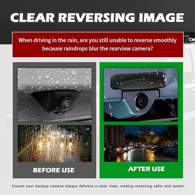 Car Backup Camera Rain Shield Silicone,Backup Camera for Car Anti-Rain Protective Cover for Clear Reversing Image,Self-Adhesive Reverse Cameras Rain Cover for Most Vehicles