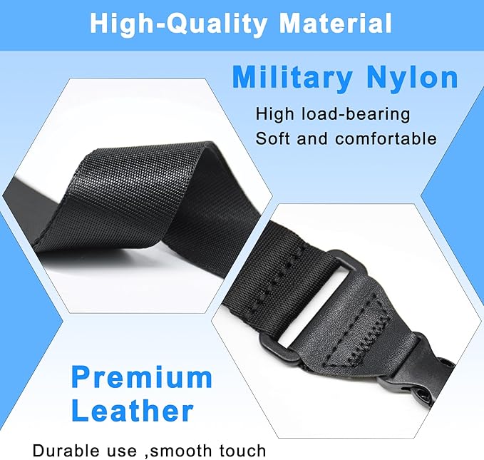 TIMISM Shoulder Strap, 59 inch Adjustable Removable Shoulder Straps, Sturdy Nylon Comfortable Shoulder Strap, Universal Replacement Strap Holder Cross Body for Tablet Case/Camera/Crossbody Bag, Black