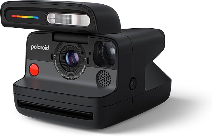 Polaroid Flip Instant Camera + Color Film Bundle (16 Photos Included) - Black (6565) - Hyperfocal 4-Lens System, Sonar autofocus, and Sence Analysis with Bluetooth paired Companion app