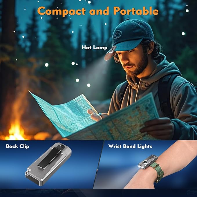 VTIGER K1 Keychain Flashlights, 800 Lumens Portable Flat Little Light,USB Rechargeable Mini Pocket EDC Flashlight with Clip,Compact LED Keyring Lights with Magnet for Everyday Carry,Camping,Emergency