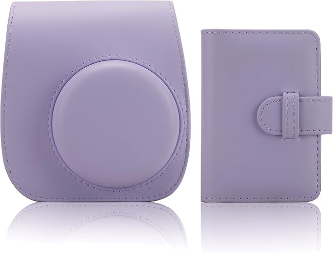 Frankmate Protective Case Compatible with Fujifilm Instax Mini 12 11 9 8 Instant Film Camera with Accessory Pocket and Adjustable Strap