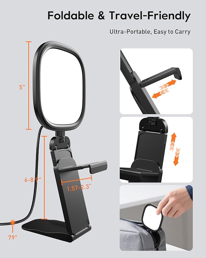 Upgraded Ring Light for Laptop, Monitor & Desk (2-Pack) – Eye-Caring Diffused LED Computer Light with Screen-Safe Clip, Adjustable Mount, CRI 97.8+, 50 Lighting Modes for Zoom, Video Calls, Streaming