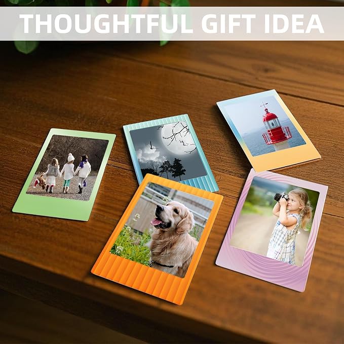 2 Pack 2x3 Mini Photo Case, Picture Holder Storage Box Fits for 3 inch Photo Organizer, Clear Small Film Holder with 5 Sheet Cute Sticker, Photo Protective Case with Wrist Lanyard for Travel