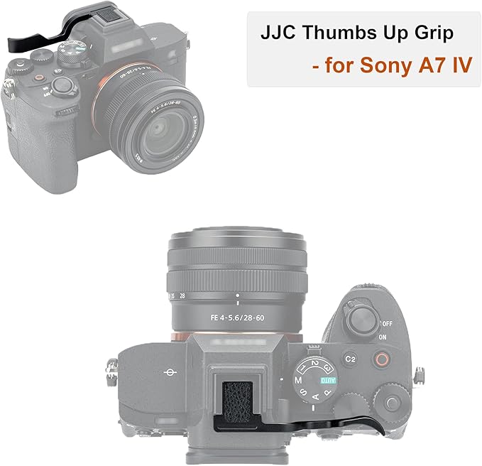 JJC Metal Thumb Up Rest Hand Grip for Sony A7 V A7 IV A7R V A7M5 A7M4 A7R5, Hot Shoe Thumb Support for Easier Handling & Secure Hold