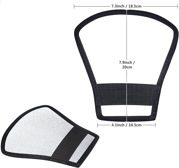 waka Flash Diffuser Reflector Kit - Bend Bounce Flash Diffuser+ Silver/White Reflector for Speedlight, Universal Mount for Canon, Nikon, etc.