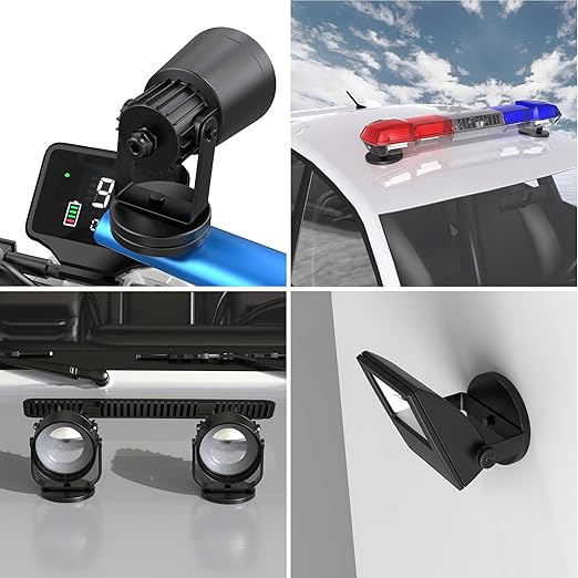 Magnetpro 2 Pieces Strong Rubber Coated Mounting Magnets Anti-Scratch & Anti Corrosion, Over 65 LB Adhesive Power, with 1/4"-20 Stainless Steel Male Thread and Nut for PTZ, Camera