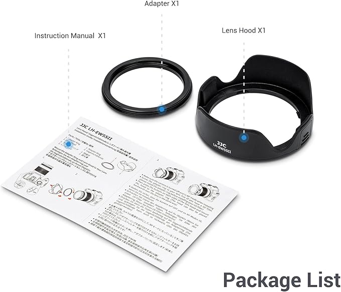 Lens Hood for Canon RF 28mm F 2.8 STM, Reversible Lens Shade Replace Canon EW-55 Lens Hood, Compatible with 55mm Filters and 55mm Lens Cap
