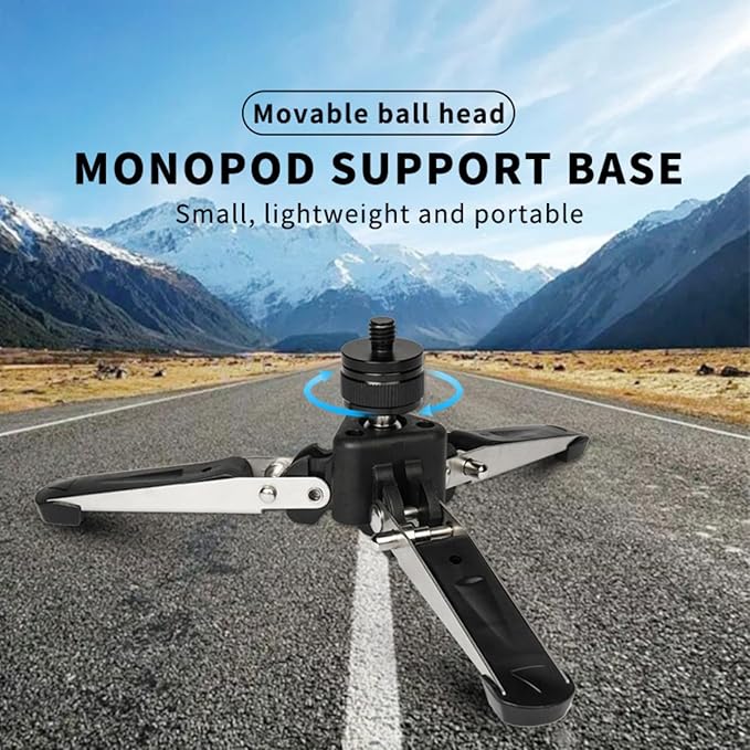 Multifunctional Monopod Tripods Stand with 3/8 Screw Hole and 360 Degree Rotation for Creative Shots Aluminum Alloy Tripods Stand