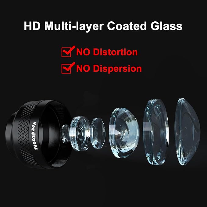 60mm Telephoto Lens for iPhone Android Smartphone, Compatible with SmallRig NEEWER Phone Cage, with 17mm Thread Universal Phone Lens Clip and Black Portable Bag