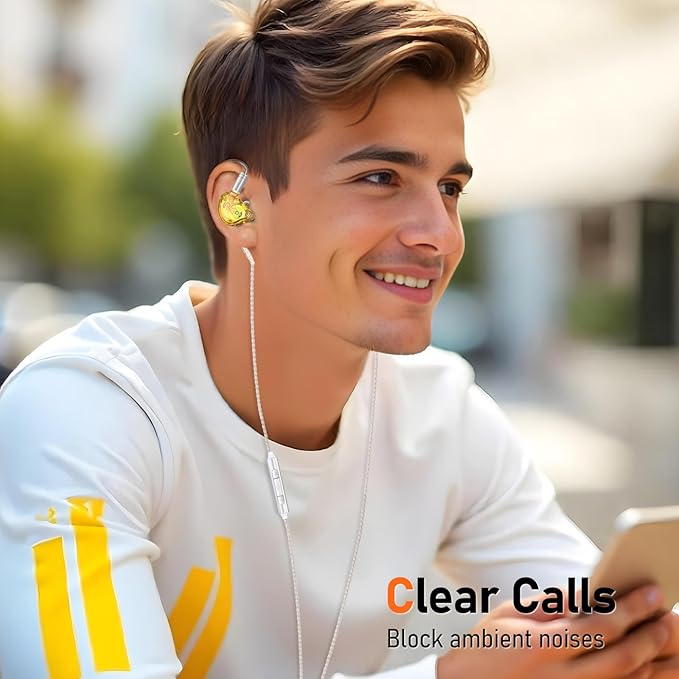 Vibes 202MC USB-C Wired Earbuds - USBC HiFi in Ear Headphones for iPhone 17/16/15 - Noise Isolating Ear Buds w/ Mic - Clear Sound, Deep Bass & Comfort-Fit Earphones - Silver Plated Cord, Carrying Case