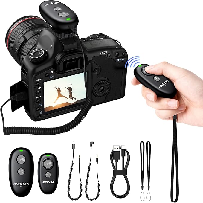 AODELAN USB-C Rechargeable Wireless Camera Remote Shutter Release for Sony Alpha A7/A7R/A7R III A6600 A5100 A9 Series RX100 VI, Replaces RM-L1AM and RM-SPR1