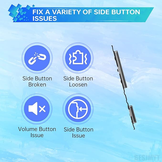 Side Power Volume Button Replacement for Samsung Galaxy A42 5G Power On Off Switch Volume Button Replacement Side Key Button Repair SM-A426U SM-A426U1 Prism Dot White Prism Dot Gray