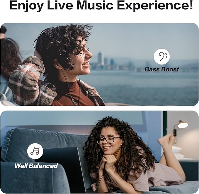 USB C Headphone for Samsung S25 S24 S23 Ultra FE S22 A16 A55 A54 Wired Earbuds Magnetic in-Ear Type C Earphone with Microphone Volume Control Stereo Noise Canceling for iPhone16 15 Pro Max Pixel 9 8a