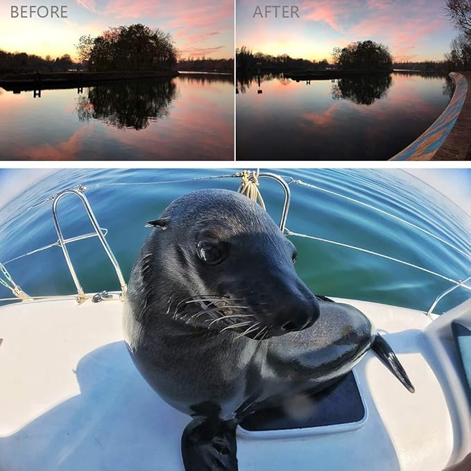 SIRUI Black Upgraded Version 170°FE Fisheye Macro Mobile Phone Camera Attachment Lens with Mobile Lens Clip Adapter