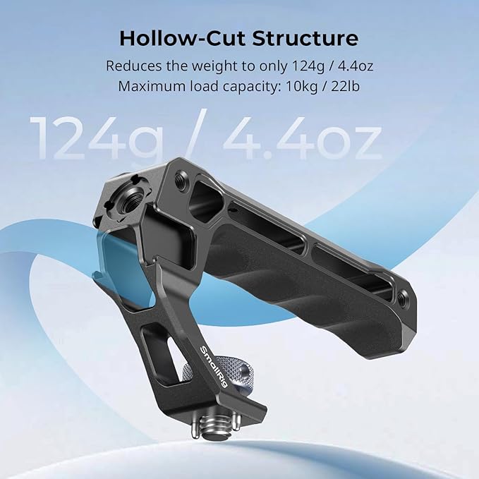 SMALLRIG Top Handle with Monitor Mount Kit, with 3/8"-16 Locating Holes for ARRI, 1/4"-20 Threaded Hole, 5 Built-in Cold Shoe, 360° Swivel and 180° Tilt Adjustable, Anti-Twist Design - 5323