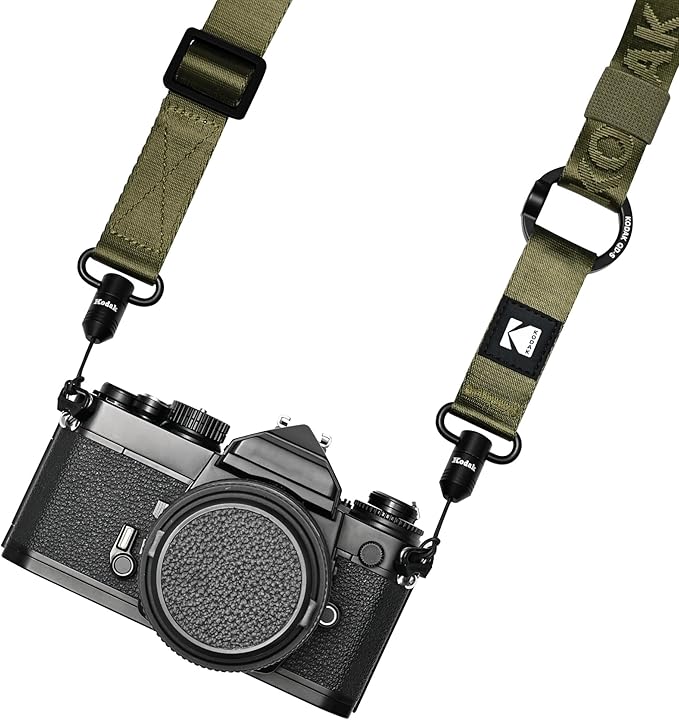 KODAK Multi-Purpose Camera Strap (Olive) - Quick-Detach System, Lightweight, Durable Metal Swivels, Multiple Usages, SLR Cameras, Compact Cameras, Smart Phones