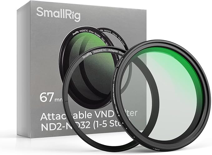 Bundle: SmallRig All-in-One Universal Quick Release Phone Video Rig Kit Pro 4704+67mm Magnetic Filter Ring Adapter 4843+67mm Magnetic Variable ND Filter ND2-ND32 (1-5 Stops) 4581