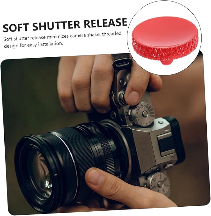 Housoutil 2pcs Soft Shutter Release Button for Camera Threaded Design Smooth Functionality Grip Precision Photography