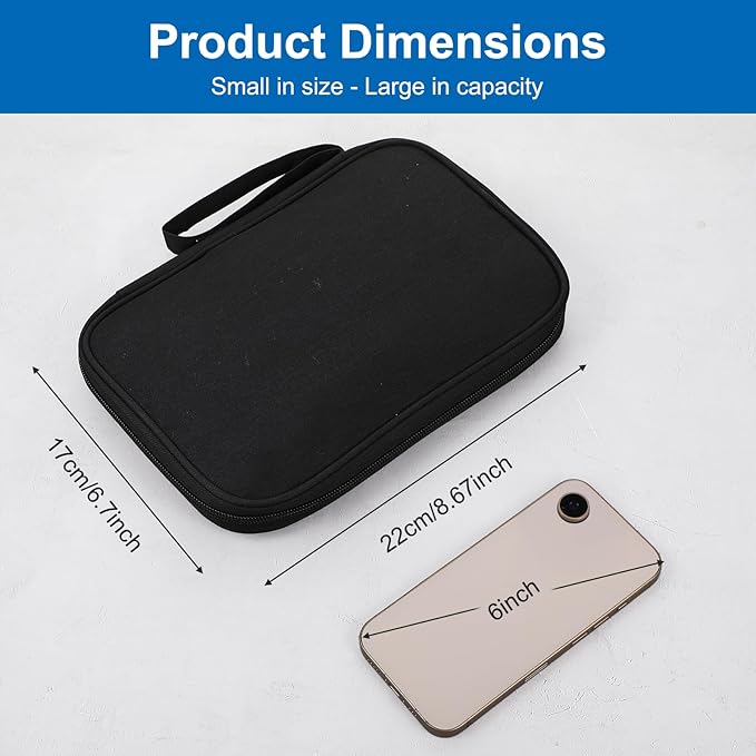 Cable Organizer Bag Travel Cord Organizer Electronics Accessories Bag Travel Case Pouch Portable Carrying Case for Charger Cable Phone Flash Drive Usbs Earphone