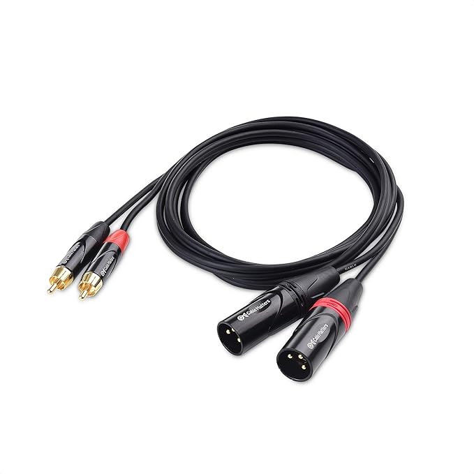 Cable Matters Dual RCA to XLR Unbalanced Interconnect Cable - 6ft, XLR to RCA Cable, Male to Male
