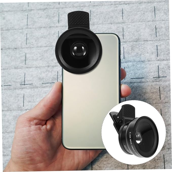 Homoyoyo Phone Lens Cell Phone Mobile Phones Phone Macro Lens for Phone Clip on Phone Lens Phones Lens Clip on Smartphones Lens Multifunction Aluminum Alloy Telephone