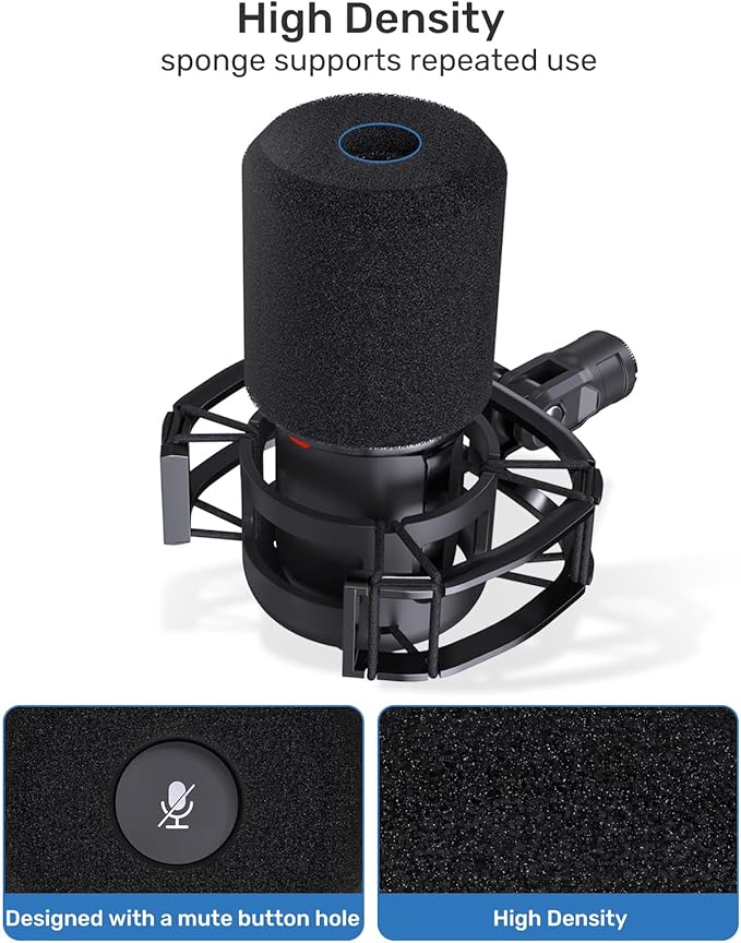 Custom Built for HyperX SoloCast Shock Mount, 2026 Upgrade Anti-Vibration Suspension Elastic Shock Mount Holder Clip Mics Stand Compatible with SoloCast Microphone