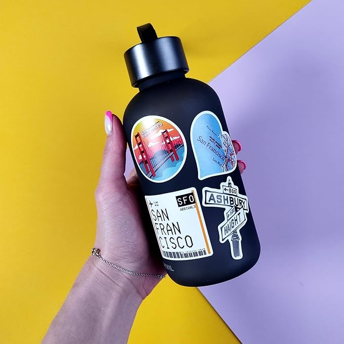BulbaCraft 100Pcs San Francisco Stickers for Water Bottles, San Francisco Souvenirs, Gifts for Women & Men