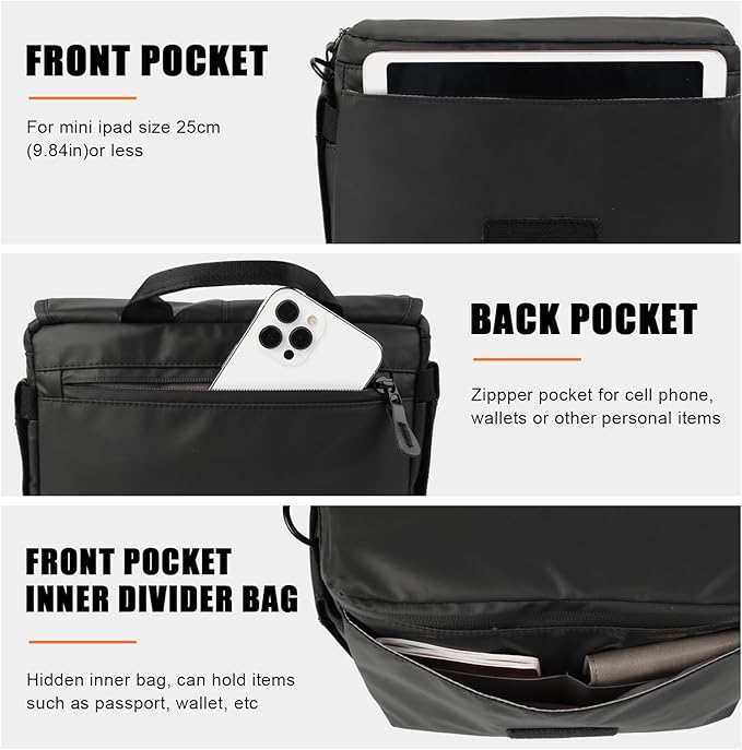 Besnfoto Camera Bag Small DSLR Camera Shoulder Bag for Photographer Waterproof Messenger Bag Crossbody Case Compatible with Canon Sony Nikon