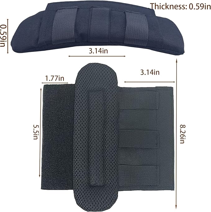 2 Pack Soft Breathable Shoulder Strap Pad guitar strap pad Tactical Vest Shoulder Pad,Mesh Pads with Tactical Gear