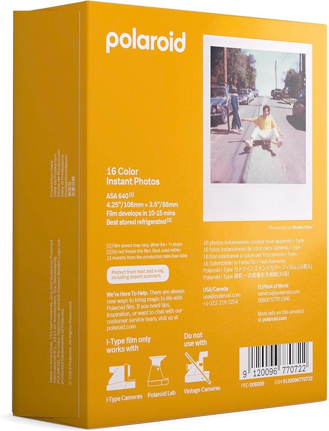 Polaroid Instant Color Film for i-Type Cameras 2 Pack, 16 Instant Photos Bundle with a Cleaning Cloth