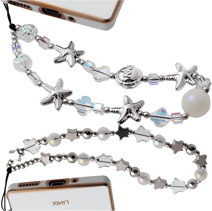 Beaded Camera Wrist Strap, Cute Phone Charms Strap, Pearl Bracelet Wrist Strap, Phone Keychain Decoration for Wallet