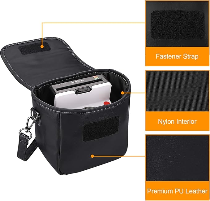 Fintie Camera Bag Compatible with Polaroid Now+ Generation 3/2/1 I-Type, Polaroid Now Gen 3rd/2nd/1st, OneStep 2 VF, I-2 Instant Film Camera Travel Shoulder Case with Adjustable Strap Accessories