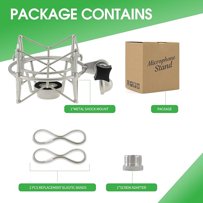 Microphone Shock Mount – Compatible with Neumann TLM 103, TLM 102, M147, M149 & More, Anti-Vibration Isolation for Studio & Broadcast