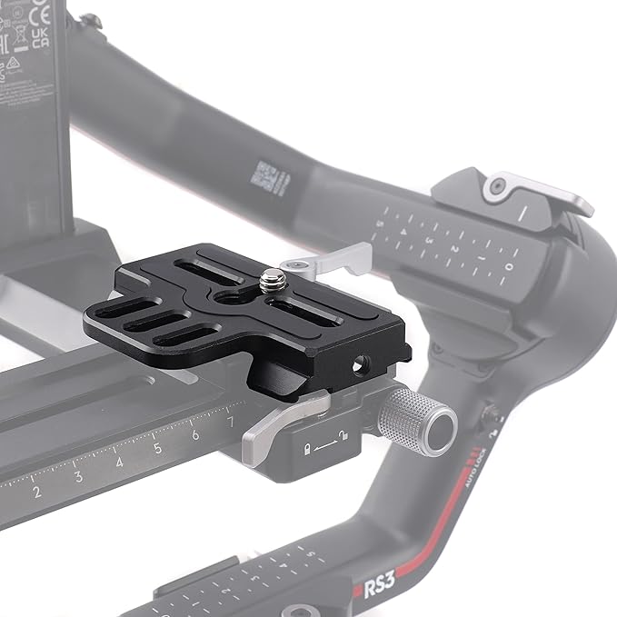 Fotga Quick Release Camera Plate with 1/4" 3/8" Mount for DSLR Mirrorless Camera to DJI Ronin RS2 RSC2 RS3 RS3 PRO RS4 and RS4 Pro Gimbal Stabilizer,Fits for Arca Swiss Clamp Tripod Ball Head