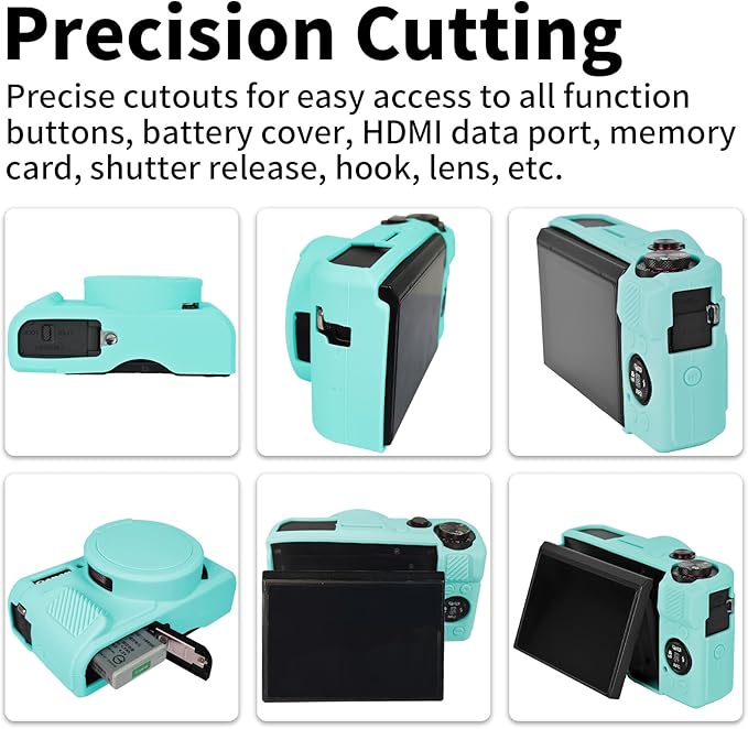 G7X Mark II Case, Protective Case for Canon Powershot G7X Mark II Digital Camera, Removable Lens Cover Silicone Sleeve Soft Camera Cover Rubber Protective Body Skin- Blue