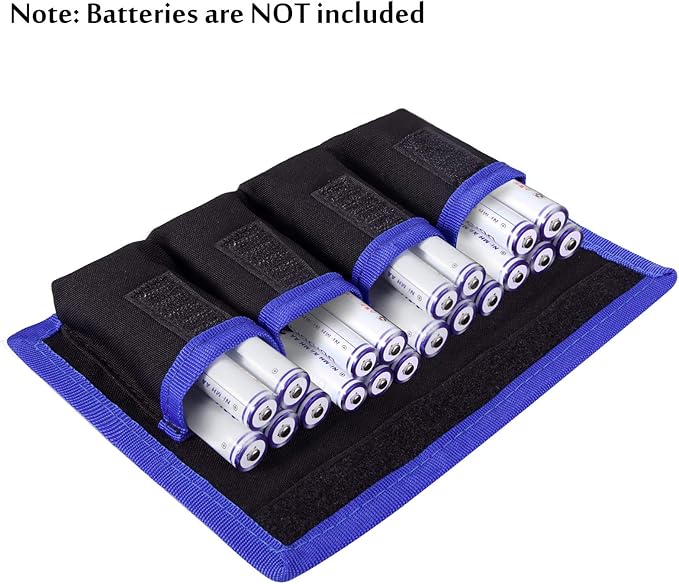 Meking DSLR Camera Battery Holder/Pouch/Case/Bag (4 Pocket) for AA Battery, Canon LP-E6 LP-E8 LP-E10 LP-E12 Battery, Nikon EN-EL14 EN-EL15 Battery, Sony NP-FW50 NP-F550 NP-FM500H Battery( 2Pcs )