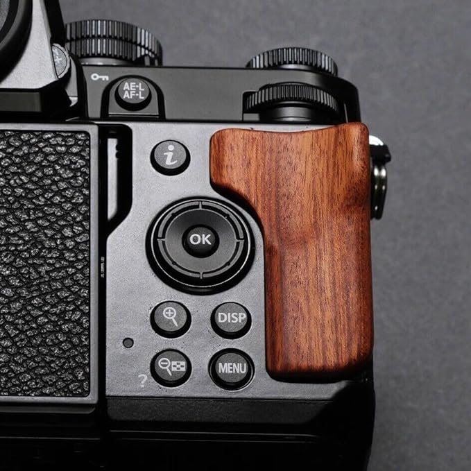 Wood Wooden Thumb Up Grip Sticker Finger Handle for ZF Camera (Desert Ironwood)