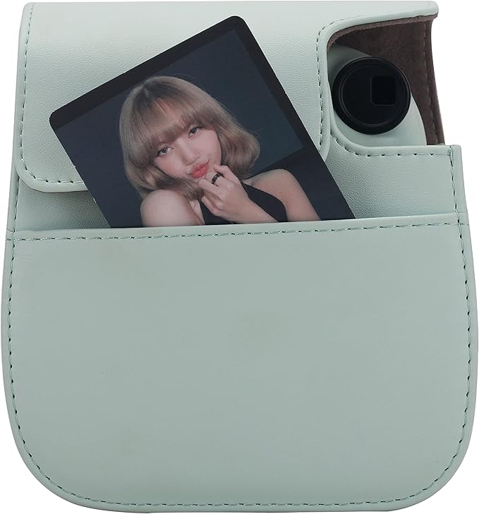 Frankmate Protective Case Compatible with Fujifilm Instax Mini 12 11 9 8 Instant Film Camera with Accessory Pocket and Adjustable Strap