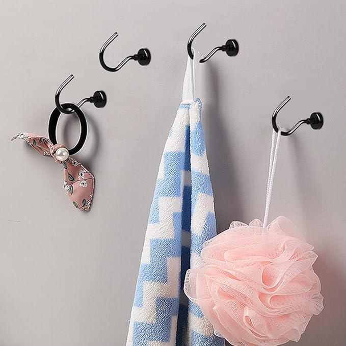 Grtard 10Pack Black Magnetic Hooks for Hanging, 25LBS Heavy Duty Magnet Hooks, Strong Magnetic Hooks for Cruise, Magnets with Hooks for Fridge, Home, Kitchen, Office, Workplace