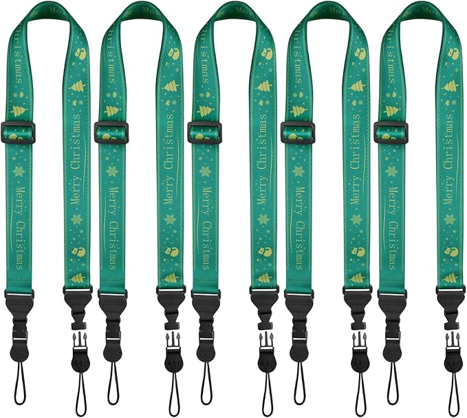 5Pcs Christmas iPad Strap, Adjustable Camera Neck Strap, Comfortable Shoulder Strap for Bags, Cellphone Tablet, Camera, Binocular, An Excellent Christmas Gift Choice -Green