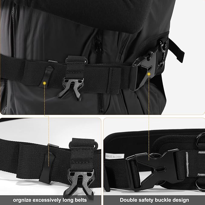 Cwatcun Adjustable Camera Strap for Photographers – Multi-Function Dual Shoulder Harness & Waist Belt for Camera DSLR/SLR Accessories Storage