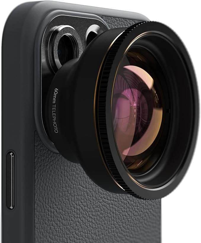 Shiftcam | LensUltra 60mm Telephoto Lens - 2X Magnification, 30-40cm Focus Distance - Capture Distant Beauty, Flattering Portraits, Optical Zoom, Premium Design