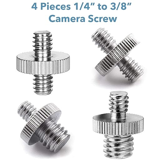 Homeet 8PCS 1/4 Inch to 3/8 Inch Male Camera Screw Mount Adapter, 1/4 in to 1/4 in Tripod Screw Adapter, and 1/4 in Female Thread to 3/8 in Male Thread Screw Nut for Camera/Tripod/Monopod